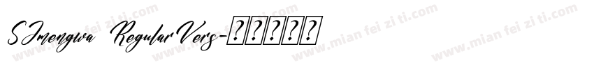SJmengwa RegularVers字体转换